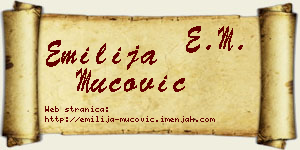 Emilija Mucović vizit kartica